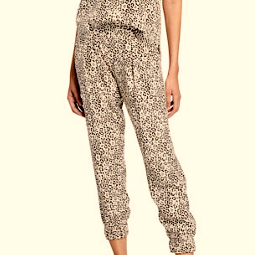 ATM Anthony Thomas Melillo Lunar Leopard-Print Cropped Silk Sweatpants